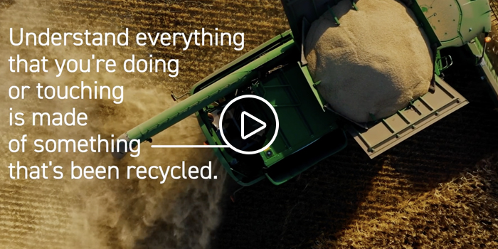 Everything you touch is made with recycling
